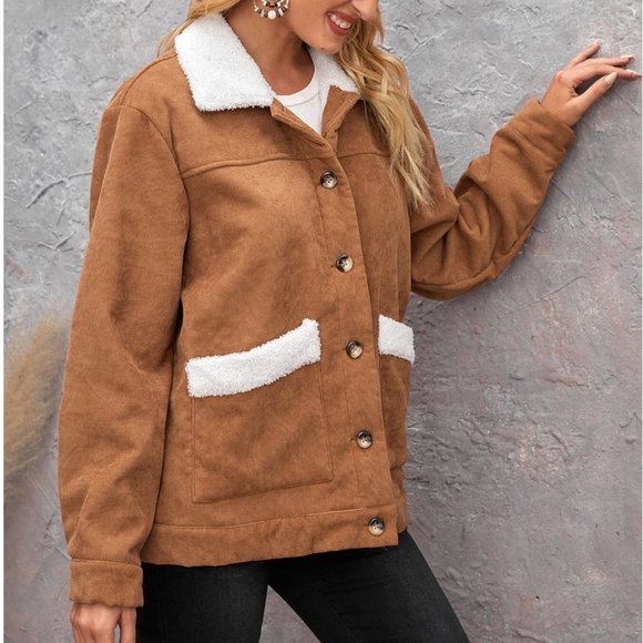 Teddy Lined Corduroy Jacket - Picture 4 of 9